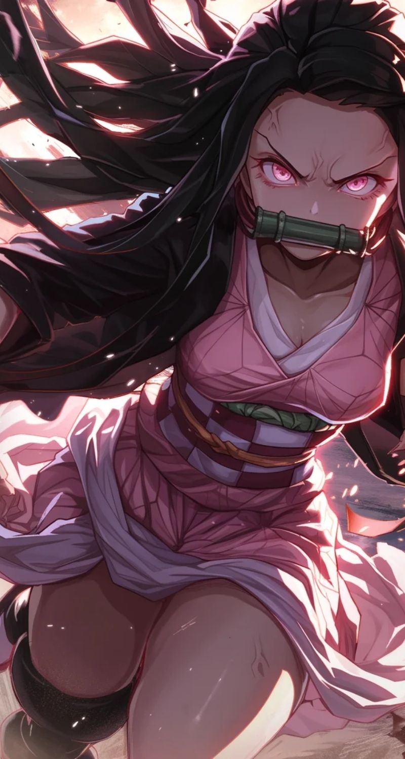 hình nền nezuko 3d