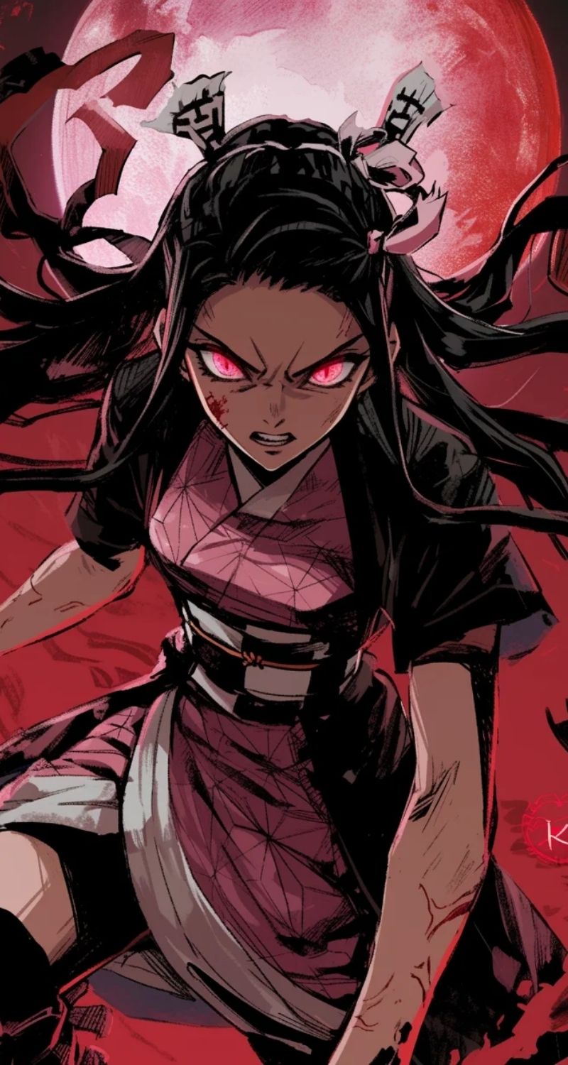 hình nền nezuko ngầu